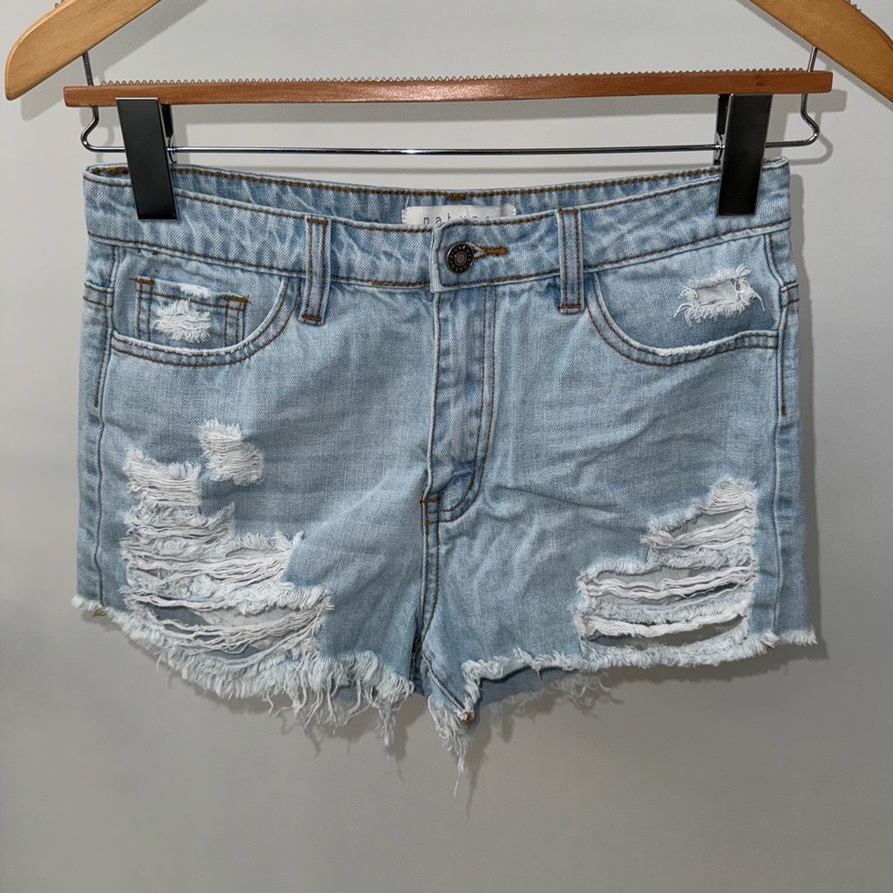 Nature Distressed Denim‎ Shorts